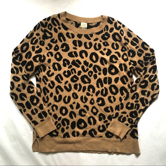cheetah print sweater
